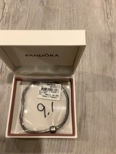 PANDORA Silver Snake Chain Charm Holder Bracelet picture