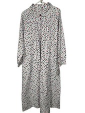NWT Lanz Nightgown Womens Medium White Rose Cotton Flannel HTF Print Grandmacore picture