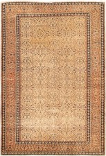 Vintage Traditional Hand-Knotted Area Rug 4'11