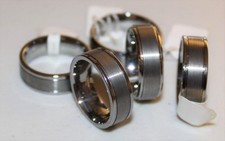 LOT 8MM Tungsten Carbide Silver Rings Bands WHOLESALE / 52 RINGS in 8 Sizes picture