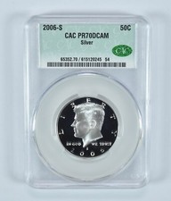 2006-S Kennedy Half Dollar Silver PR70 DCAM CAC CACg picture
