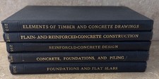 Vintage I.C.S. Engineering Books 5 Vol Set Concrete Foundations Piling 1930s picture