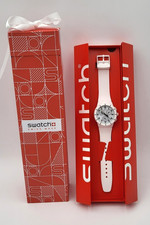 Swatch TWICE AGAIN SUSW402 White Chronograph Swiss Quartz Watch 42mm picture