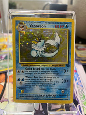 Pokemon TCG Vaporeon 12/64 Jungle Holo Rare 1999 - DMG picture