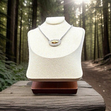 Retired Brighton Melange Express Your Love Brushed Gold & Silver Pendant  picture