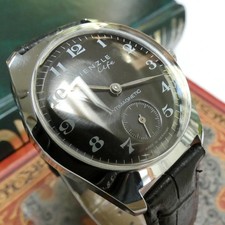 Vintage German KIENZLE Life 1970s Black Dial Tonneau Watch 35.5mm Tested Perfect picture