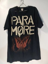 Vintage Paramore 2010 Honda Civic Tour Concert T-Shirt Black Band Tee Butterfly picture