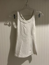 Lululemon Track & Train Tank White Power Luxtreme Shelf Bra Criss Cross Size 4 picture