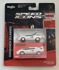 Maisto 1/64 Speed Icons Lamborghini Countach Classic White New 2026 *in Stock picture
