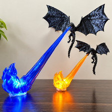 Dragon Bookshelf Nook Light, 3D Printed Fire-Breathing Fantasy Shelf Decor Gift picture