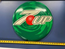 7 Up Vintage 20” Round Button Soda Advertising Sign picture