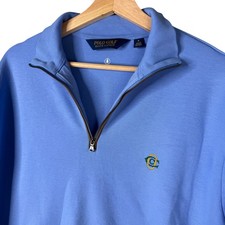 Polo Golf Ralph Lauren Oakmont Country Club Blue 1/4 Zip Pullover Medium picture