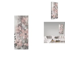 Trademark Fine Art WAP04367-C1432GG Floral Symphony Blush Gray Crop I 14x32 picture