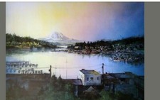 GIG HARBOR MORNING PAINTING LITHOGRAPH PRINT TOM LYNCH  SIGNED LTD ED NUMBERED  picture
