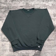 Russell Athletic Vintage 90s Sun Faded Green Crewneck Sweatshirt Large picture