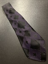 Vintage 20s 30s Regal Brocade Silk Argyle Tie Untipped Mob Gangster 48 X 3.5 picture
