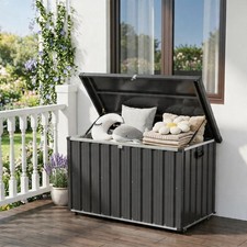 120/150/160/200Gal Metal Deck Box Storage Outdoor with Wheels & Lock Lid picture