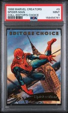1998 MARVEL CREATORS COLLECTION EDITOR'S CHOICE #9 SPIDER-MAN PSA 9 picture