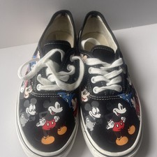 Size 7.5 - VANS Disney x Authentic Mickey's Birthday Red Blue Yellow White picture