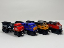 Wooden Railway Diesel Locomotive Engine Train Custom Made Thomas Train & Others picture