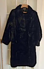 Meyers-Arnold Vintage Womens L Genuine Fur Coat Black Full Length Greenville SC picture