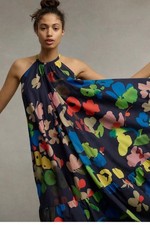 Anthropologie WHIT TWO Floral Halter Midi Dress Size XL $248 picture