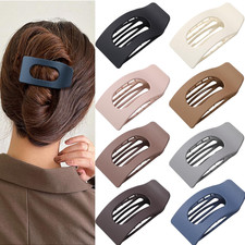 8 Pack Flat Hair Clips Women Large Matte Rectangle No-Slip Claw Clips Thick Hair picture