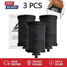 3-Pack Alexapure Pro 2387 Genuine Replacement Water Filter Black picture
