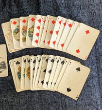 Antique B. Dondorf Stuart Zeit Whist No. 187 Patience Card Deck Complete German picture
