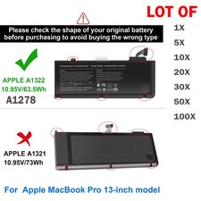 ✅LOT 1-100x A1322 Battery For Apple MacBook Pro 13