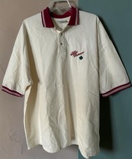 Rare VTG 1980s Alfa Romeo Polo Shirt Embroidered Logo Clover XL Crystal Springs picture