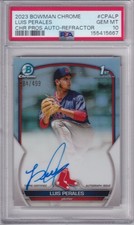 2023 Bowman Chrome Luis Perales Refractor Autograph 484/499 PSA 10 1st Ref Auto picture
