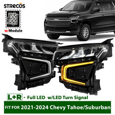 For 2021-2024 Chevy Suburban Tahoe Full LED Headlights Headlamps Pair Left+Right picture