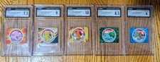 1998 Meiji Lucky Chance Seal Pokemon TCG CGC 10 LOT - Pikachu, Kanto Starters picture