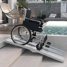 Portable Portable Wheelchair Ramp for Home, Threshold Handicap Ramp 5' picture