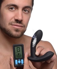 E-Stim Pro Silicone Vibrating Prostate Massager with Remote Control picture