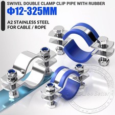 12mm-325mm Pipe / Cable Clamps A2 Stainless Steel / Galvanised / Rubber Lined picture