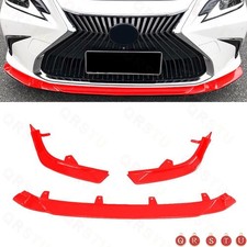 For Lexus ES300h 350 2019-2024 Glossy Red Front Bumper Lip Spoiler Bodykit Refit picture