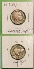 1917 D (?) 5c Rotated Die ~20 Degrees Buffalo Nickel picture