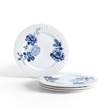Stone Lain Set of 4 Fiore New Bone Dinner Plates Blue picture