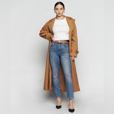 Reformation Liza Ultra High Rise Straight Cropped Jeans Sz 31 picture