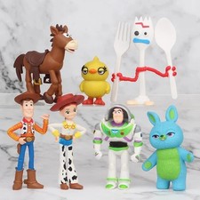 7Pcs Toy Story 4 Action Figures Set Woody Buzz Jessie Forky Model Doll - no box picture