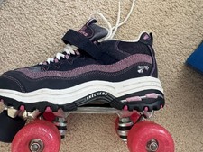 BNIB Skechers Roller Skates Womens 8.5- 4 Wheelers SN1910 Navy Hot Pink picture