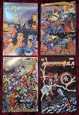 JLA AVENGERS #1 #2 #3 #4 First Print Set | NM+ NM NM- | George Perez DC Marvel  picture