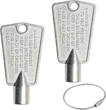 2 Pcs 216702900 Metal  Freezer Door Key for Frigidaire and GE Freezers AP4301346 picture