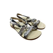 ABEO Oasis Walking Slingback Sandals Sz 8 Snakeskin Strappy Comfort Travel picture