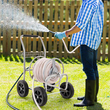 SVOPES Steel 300-ft Hose Reel Cart Heavy Duty Mobile Garden Water Hose picture