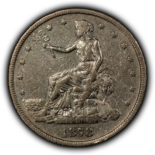1878-S $1 US Silver Trade Dollar - Authentic XF - SKU-B4966 picture