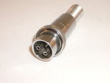 AMPHENOL WPI 80-MC2M 2 PIN OFF-SET MICROPHONE PLUG FOR COLLINS HEATHKIT BROWNING picture