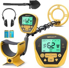 MIYAY Metal Detector for Adults Waterproof LCD Display Pinpoint 10in Coil picture